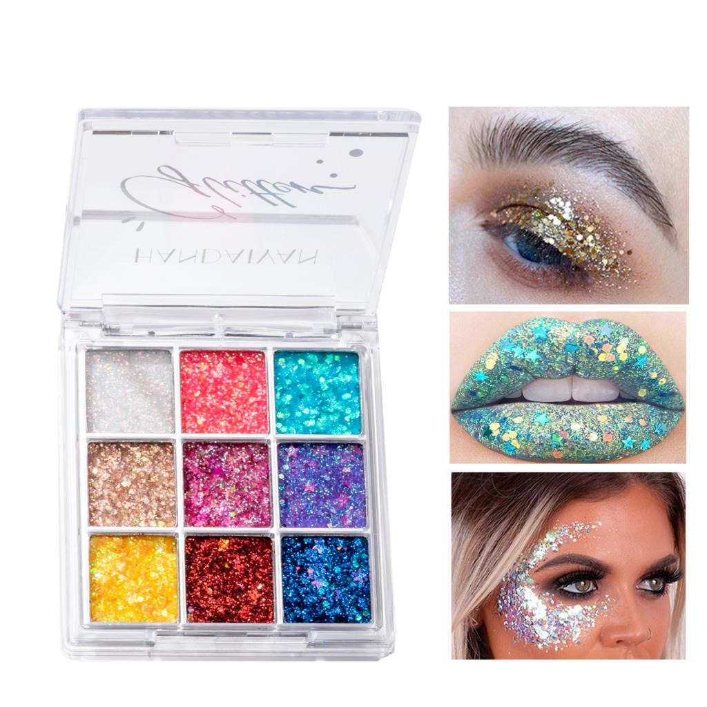 9 Colors Glitter Eye Shadow Palette