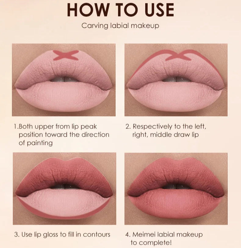 Lip Contour Kit – Ultra Matte Liquid Lipstick Liner Duo