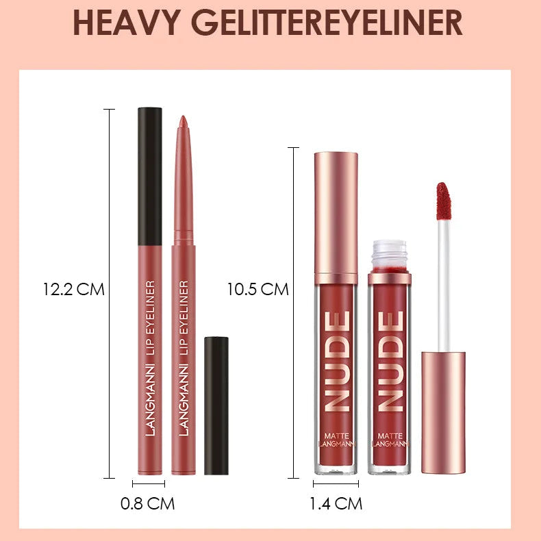 Lip Contour Kit – Ultra Matte Liquid Lipstick Liner Duo