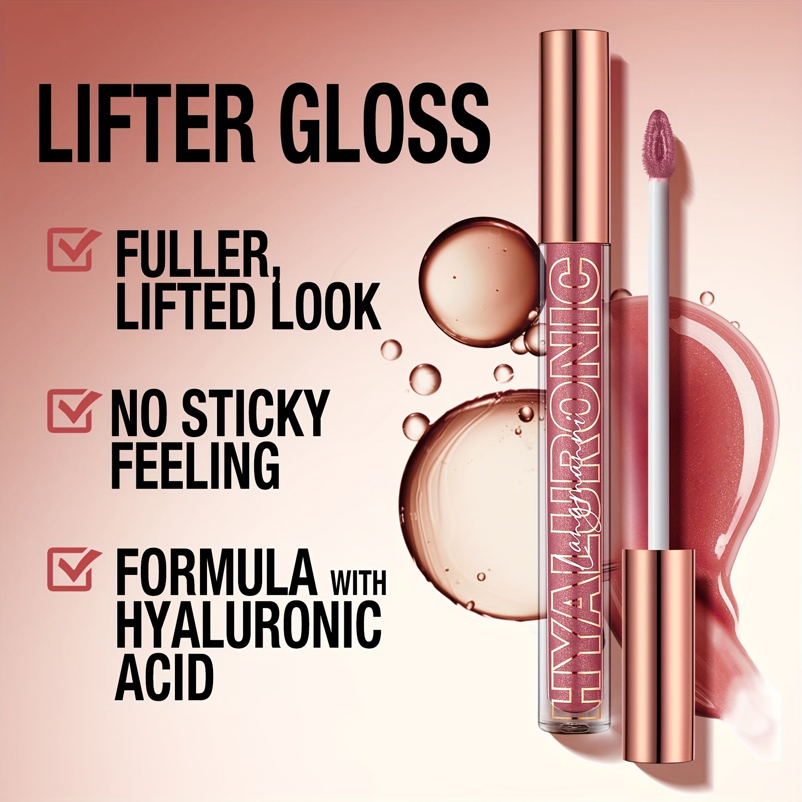 HYALURONIC Acid Glosy Glitter Lip Gloss