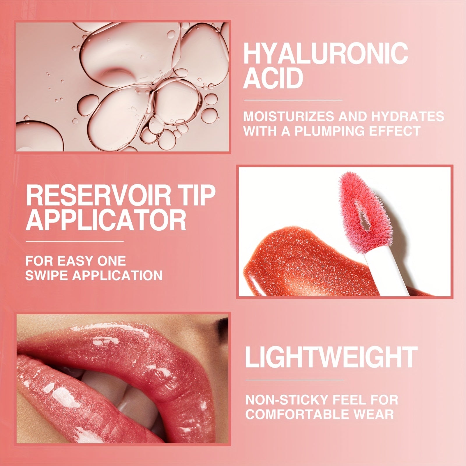 HYALURONIC Acid Glosy Glitter Lip Gloss