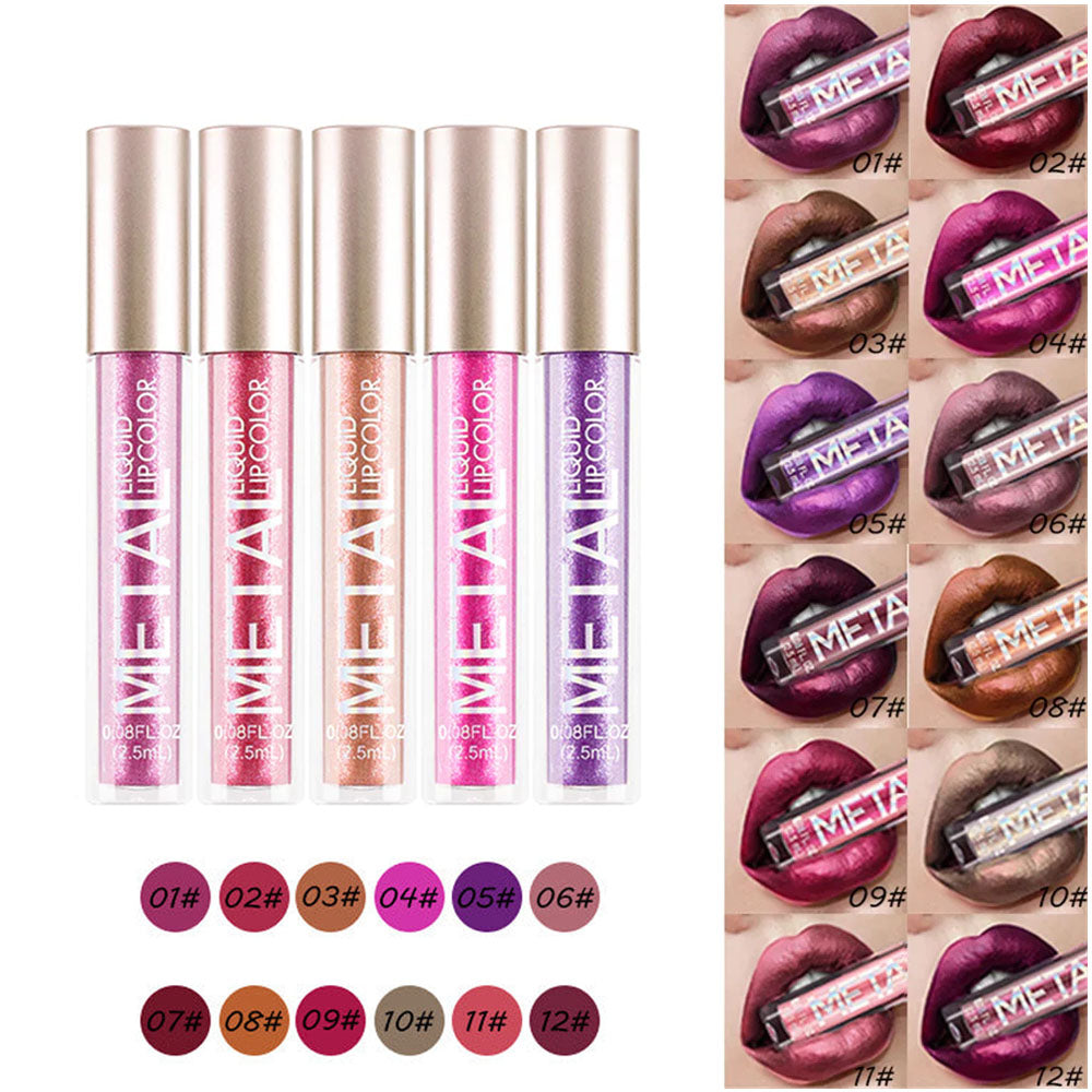 Metallic Shimmer Waterproof Liquid Lipstick