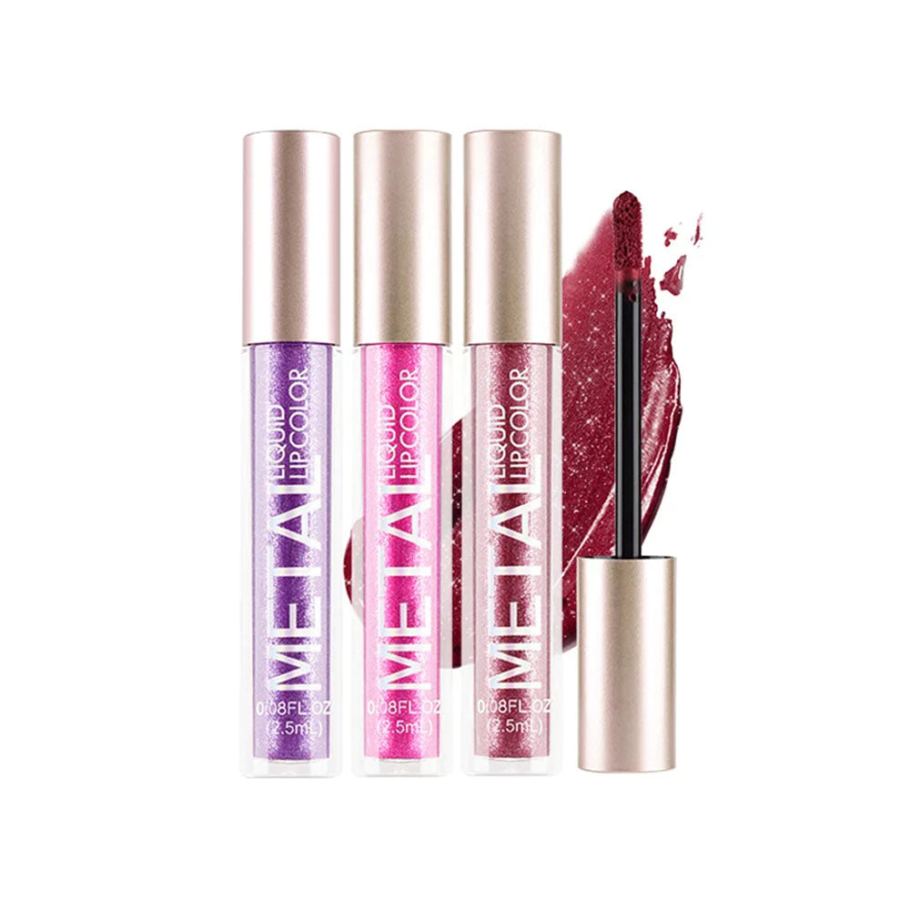 Metallic Shimmer Waterproof Liquid Lipstick