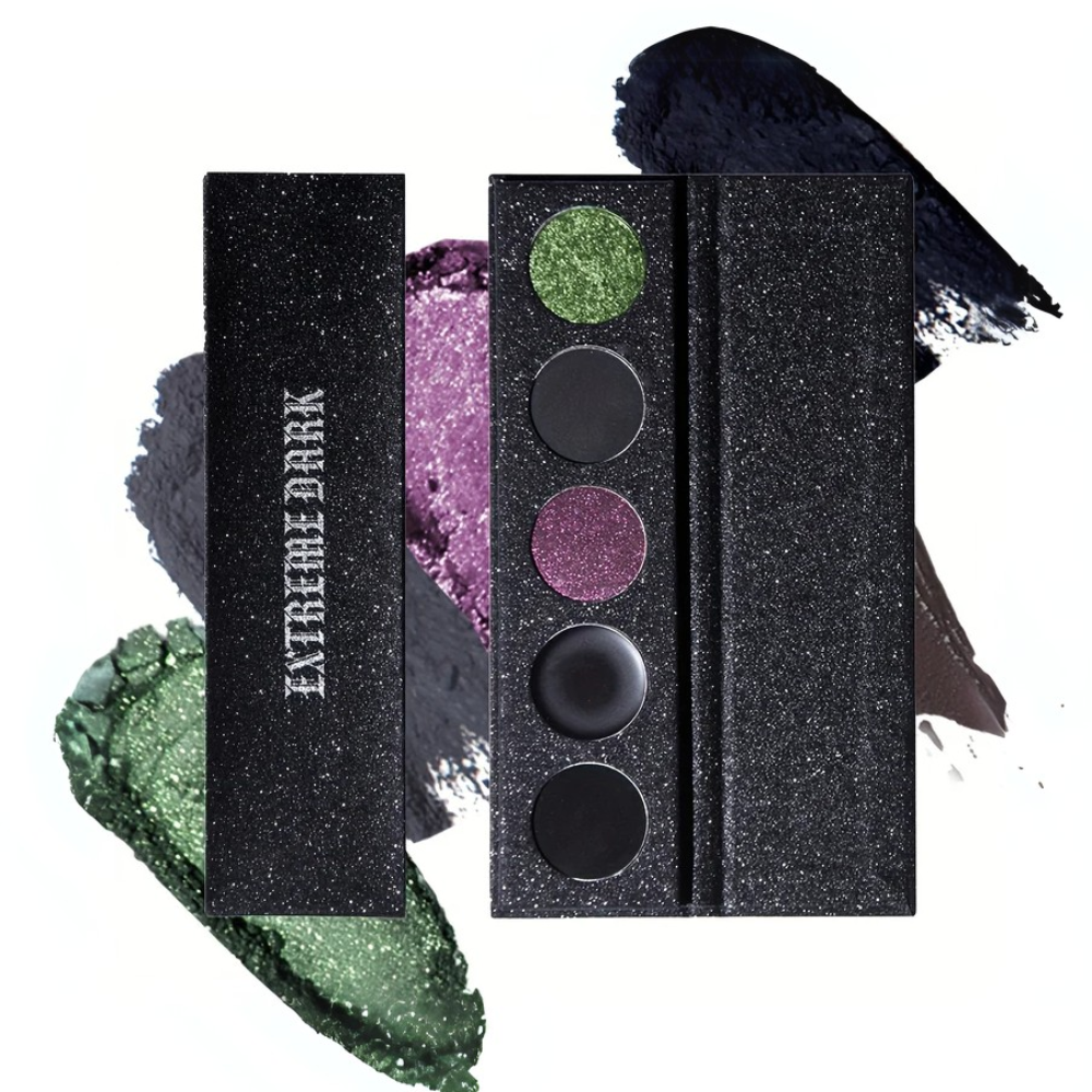 Extreme Dark Eyeshadow Palette – Glitter & Matte Smoky Blend