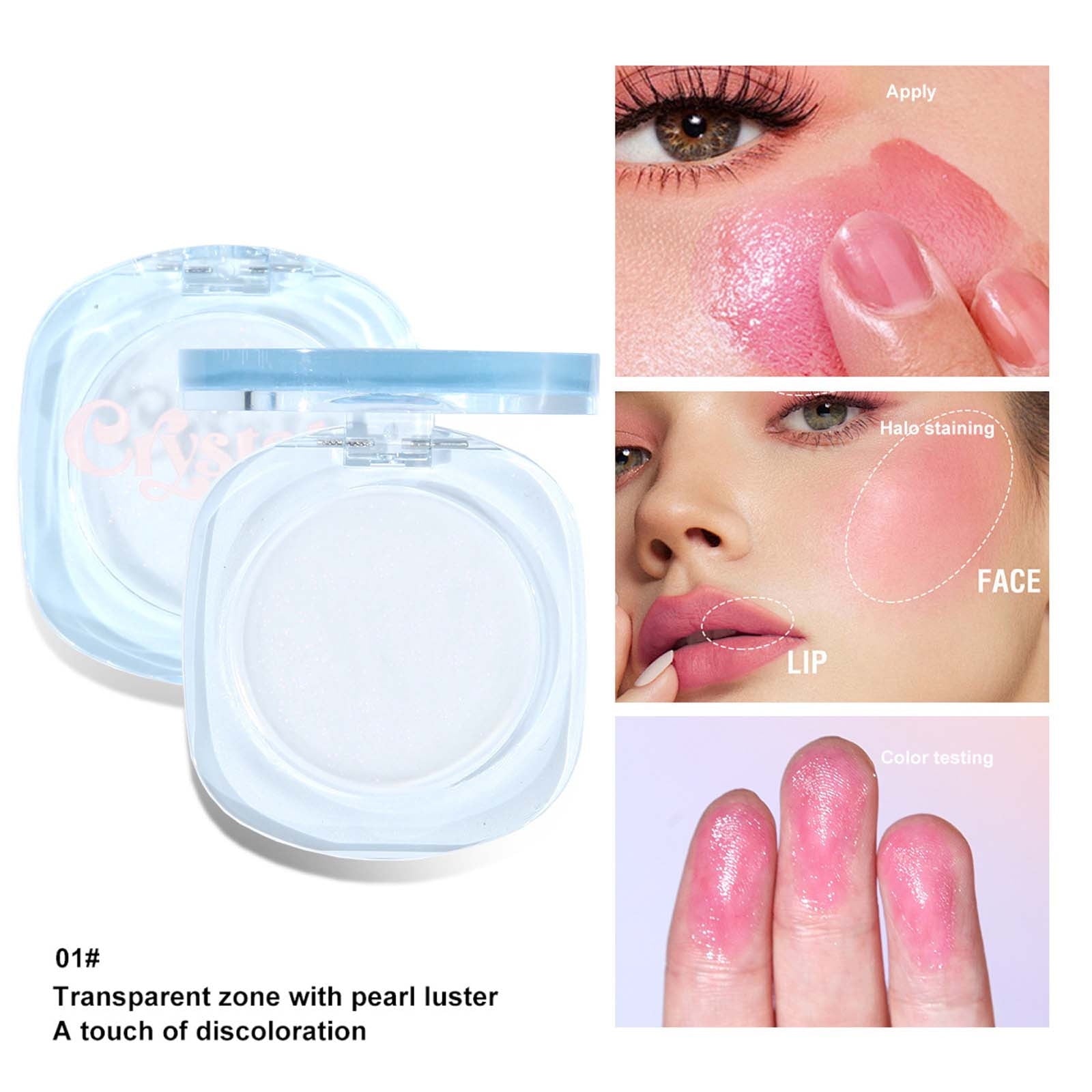 Blueek Color Changing Blush for Cheeks, Makeup Powder PH Temperature Changing, Tinted Cream Blush, Long Lasting Blendable Dewy