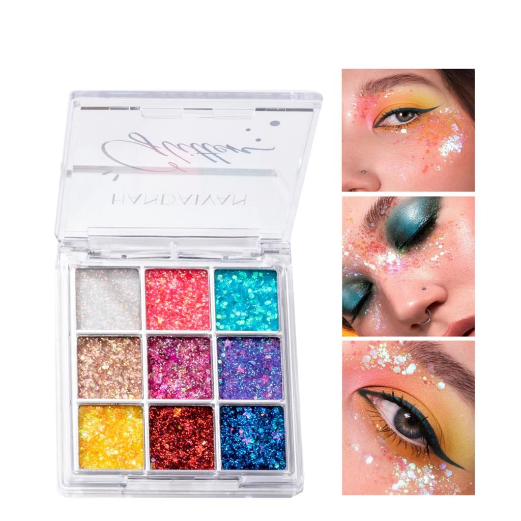 9 Colors Glitter Eye Shadow Palette