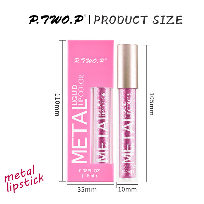 Metallic Shimmer Waterproof Liquid Lipstick