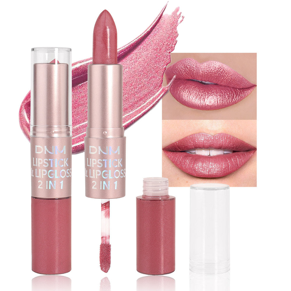 2-in-1 Shimmer Lipstick & Lip Gloss