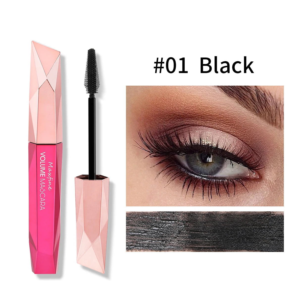 Waterproof Mascara Eyelashes Extension Thick Curling Non-smudge Quick Dry Long-lasting Black Brown Pink Colorful Mascara Makeup