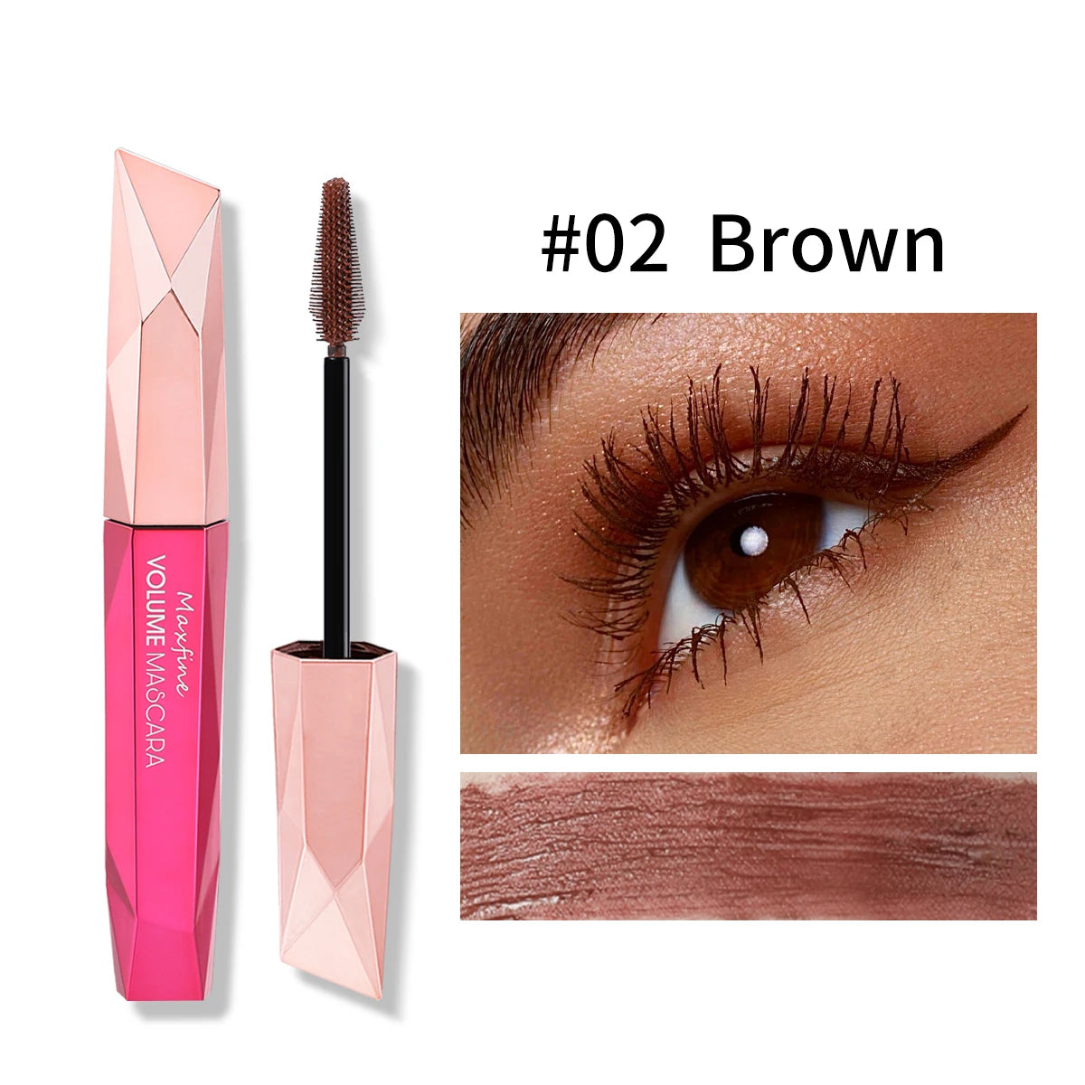 Waterproof Mascara Eyelashes Extension Thick Curling Non-smudge Quick Dry Long-lasting Black Brown Pink Colorful Mascara Makeup