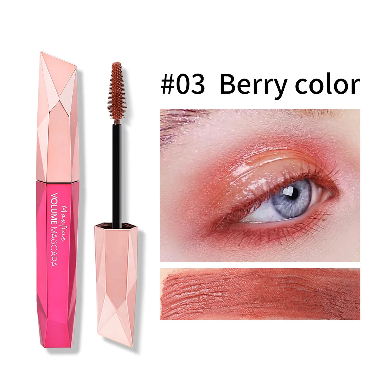 Waterproof Mascara Eyelashes Extension Thick Curling Non-smudge Quick Dry Long-lasting Black Brown Pink Colorful Mascara Makeup