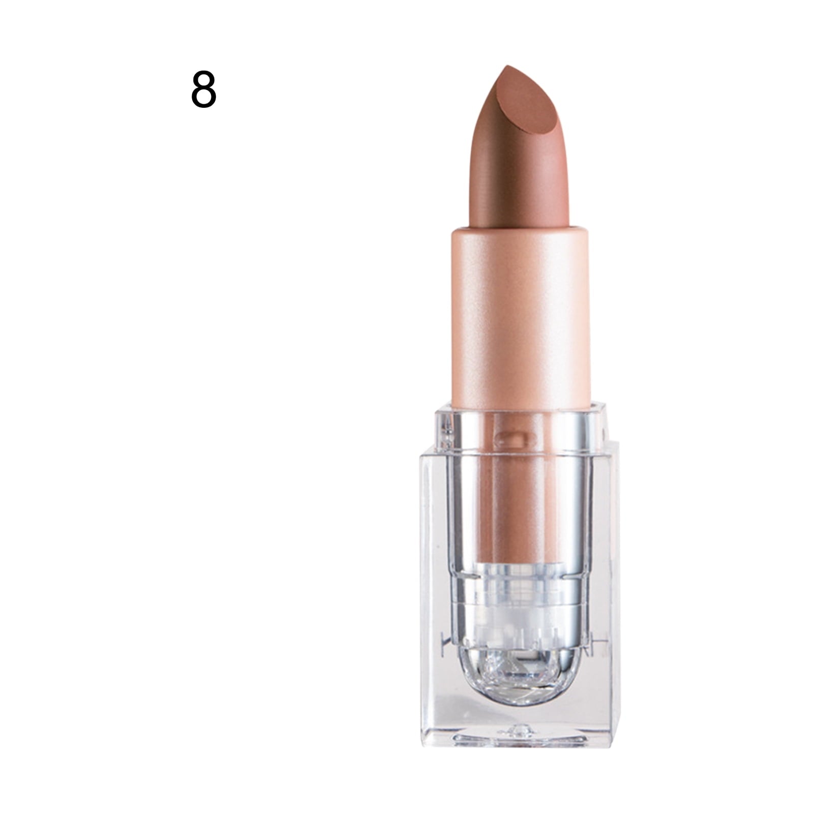 LINASHI 3 5g Lipstick Ice Cube Shape Matte Effect Paste Pink Color Waterproof Lipstick for Daily Use