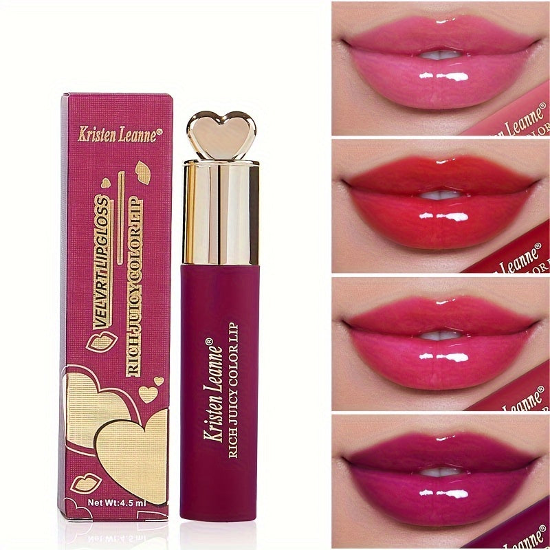 1pc, Water Light Mirror Finish Lip Glaze, Solid Color, Watery Long Lasting Lip Gloss, High Pigment, Party Lip Makeup For Women